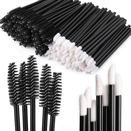 Tbestmax 200 Disposable Mascara Wand Spoolies and Lip Brushes, Lipstick Lipgloss Applicator for Eyebrow Eyelash Extension Makeup Kits Health & Beauty > Personal Care > Cosmetics > Cosmetic Tools > Makeup Tools Tbestmax Black 200 Pcs 