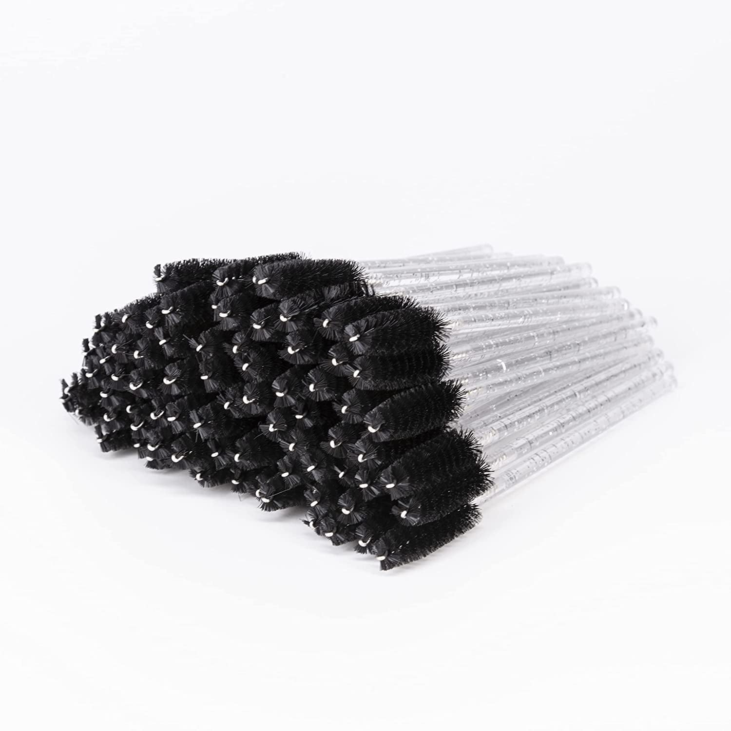 I-Laesh 100 Pcs Disposable Eyelash Brushes, Mascara Wands, Eye Lash Brush, Spoolies for Eyelash Extensions, Spoolie Eyebrow Eyeshadow Brow Makeup Supplies Kit Cleansing Glitter Applicator Tool Accessories Bristle (Crystal Pink) Health & Beauty > Personal Care > Cosmetics > Cosmetic Tools > Makeup Tools i-laesh Crystal - Black+  