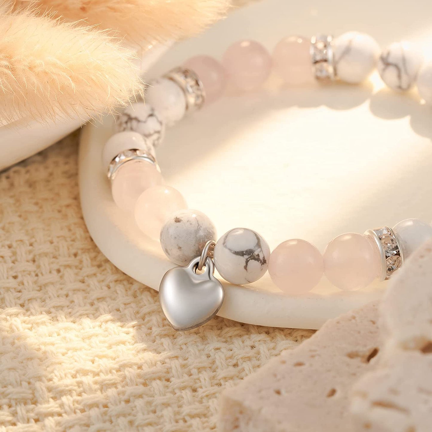 HGDEER Natural Stone Friendship Bracelet, Meaningful Gifts for Women Girls with Gift Message Card Apparel & Accessories > Jewelry > Bracelets HGDEER   