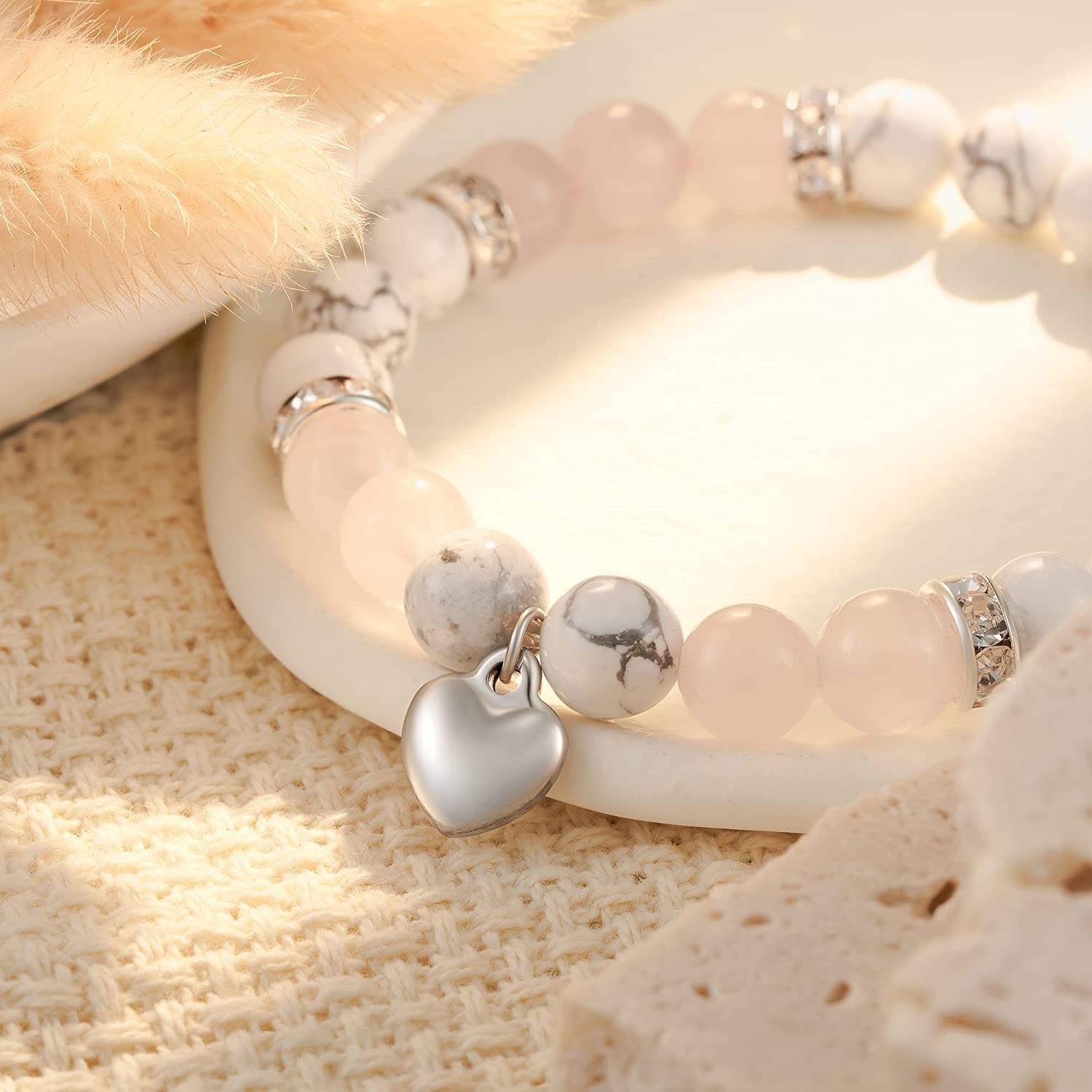 HGDEER Natural Stone Friendship Bracelet, Meaningful Gifts for Women Girls with Gift Message Card Apparel & Accessories > Jewelry > Bracelets HGDEER   