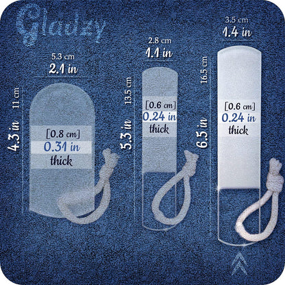 Genuine Czech Glass Foot File - Gentle Callus Remover, Pedicure & Spa Rough Skin Scrubber, Professional Toenail and Heels Care, Etched Different Grit Surface, EU Quality by Gladzy - Large Size Health & Beauty > Personal Care > Foot Care Gladzy   