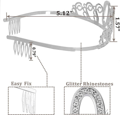 90Th Birthday Sash and Tiara for Women - Fabulous Glitter Sash + Waves Rhinestone Silver Premium Metal Tiara for Her, 90Th Birthday Gifts for 90 Celebration Apparel & Accessories > Clothing Accessories > Sashes MEANT2TOBE   