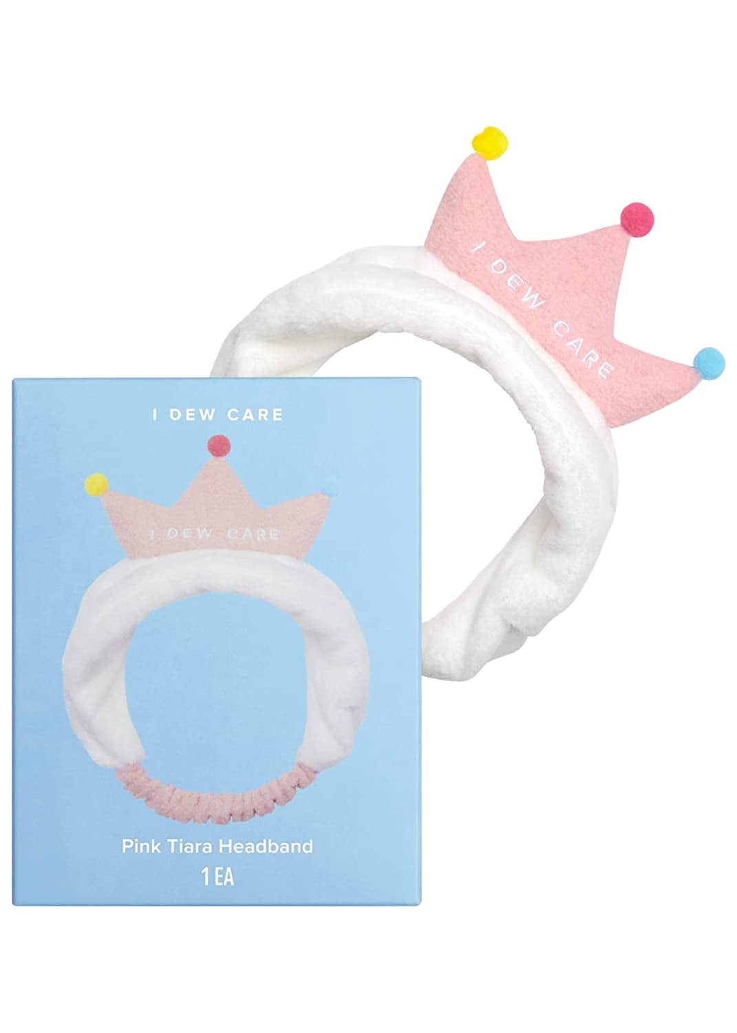 I Dew Care Face Wash Headband - Pink Tiara | Spa, Soft, Cute for Makeup, Shower, Teen, Girls Stuff, Princess Style, 1 Count Health & Beauty > Personal Care > Hair Care I DEW CARE Pink Tiara  