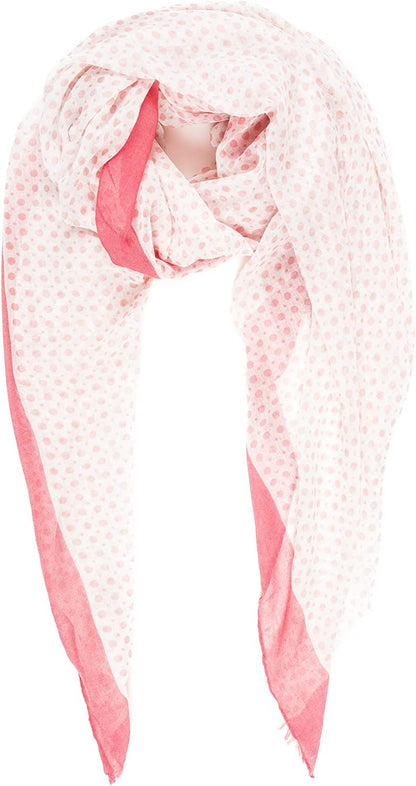 Scarf for Women Lightweight Geometric Fashion Spring Fall Winter Scarves Shawl Wraps Apparel & Accessories > Clothing Accessories > Scarves & Shawls MELIFLUOS DESIGNED IN SPAIN Madrid Collection 3 - Pink Polka Dots  