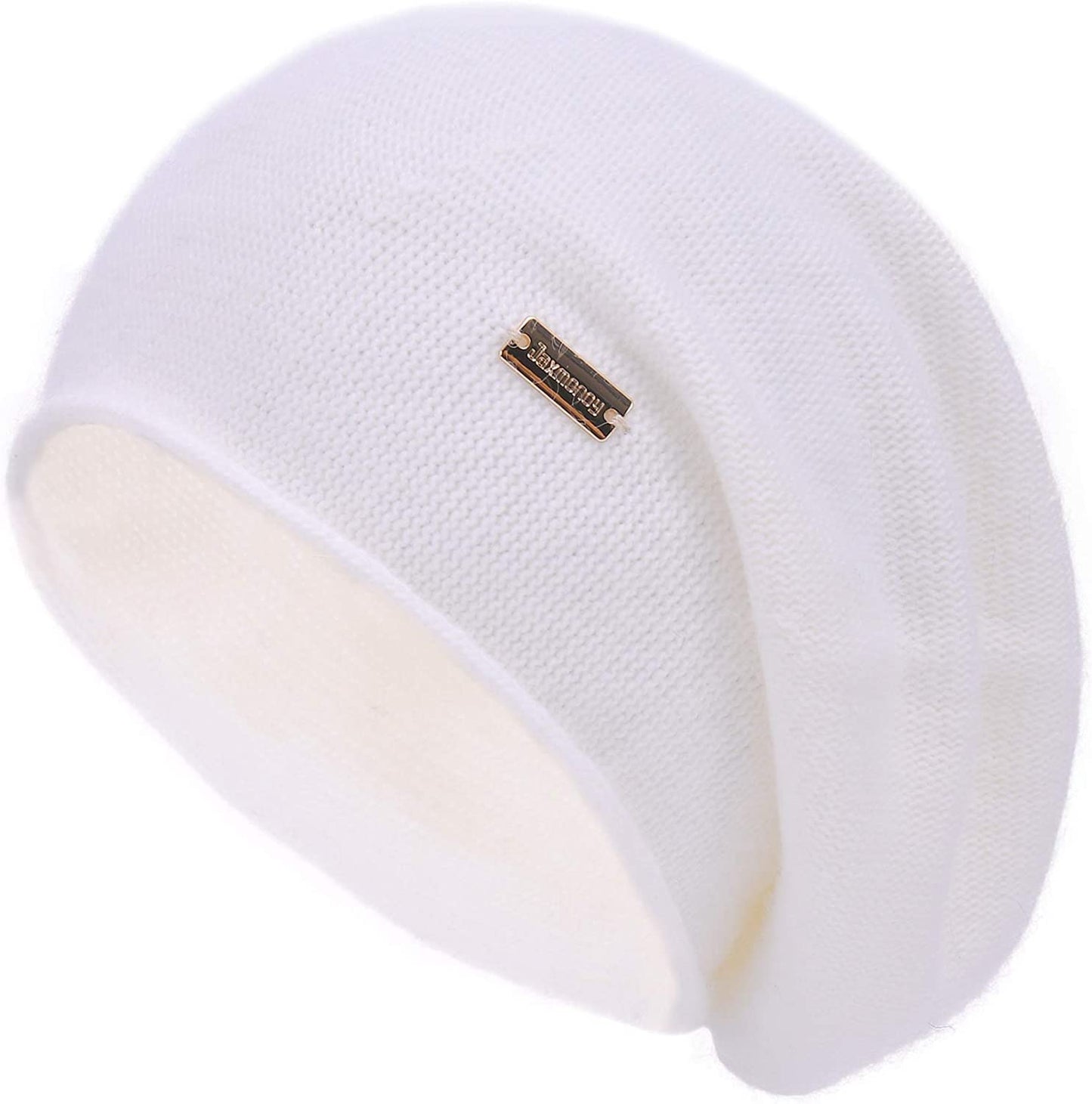 Jaxmonoy Cashmere Slouchy Knit Beanie Hat for Women Winter Soft Warm Ladies Wool Knitted Skull Beanies Cap Apparel & Accessories > Clothing Accessories > Hats jaxmonoy White  