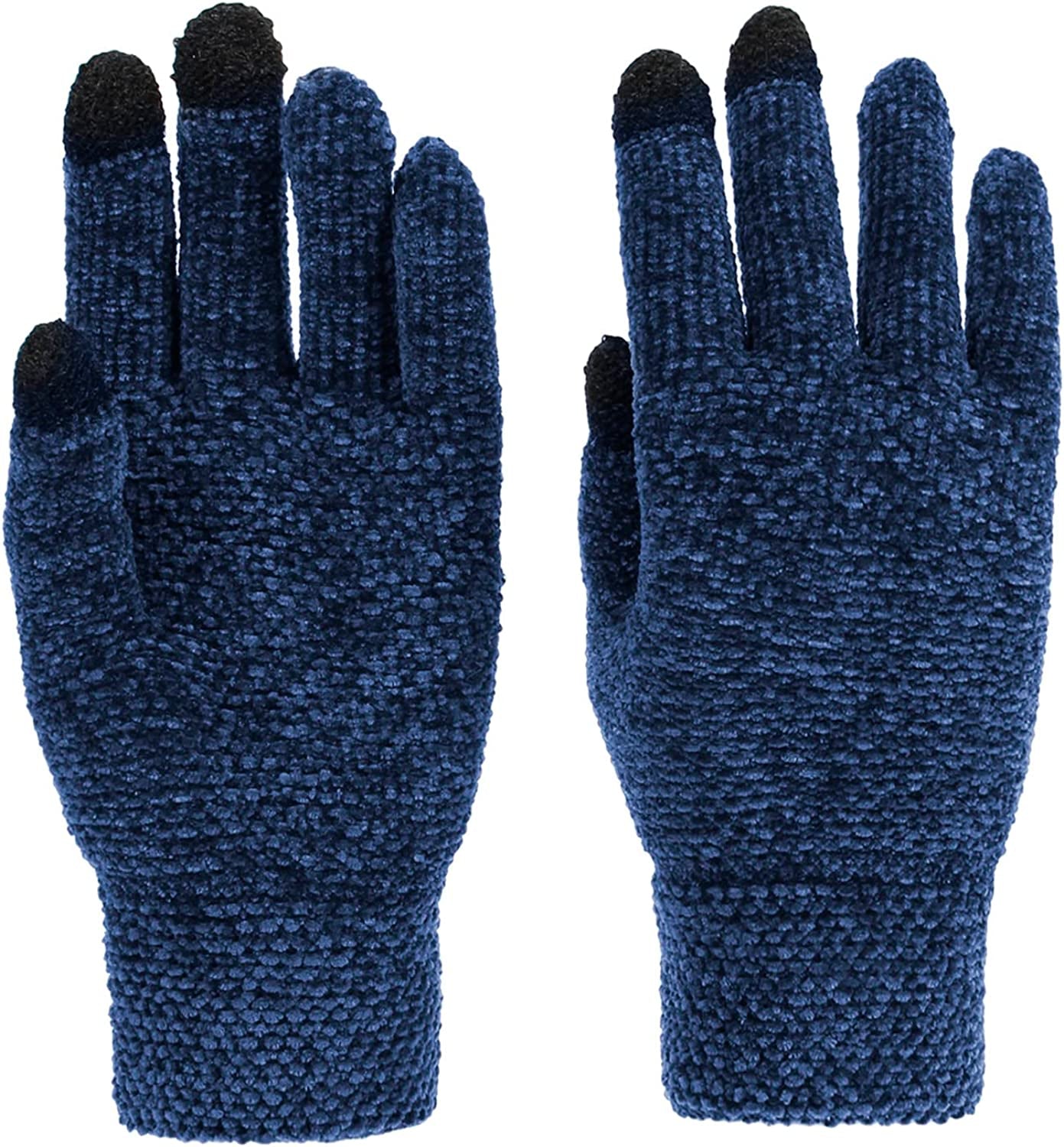 Women Winter Warm Touch Screen Gloves Knitted Soft Elastic Thick Gloves for Clod Weather Apparel & Accessories > Clothing Accessories > Gloves & Mittens Muryobao Z-navy Blue  