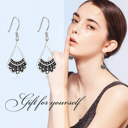 WINNICACA RBG Dissent Collar Earrings Sterling Silver Dangle Drop Hook Earrings Jewelry Gifts for Fans Women, Gold Plated Apparel & Accessories > Jewelry > Earrings WINNICACA   