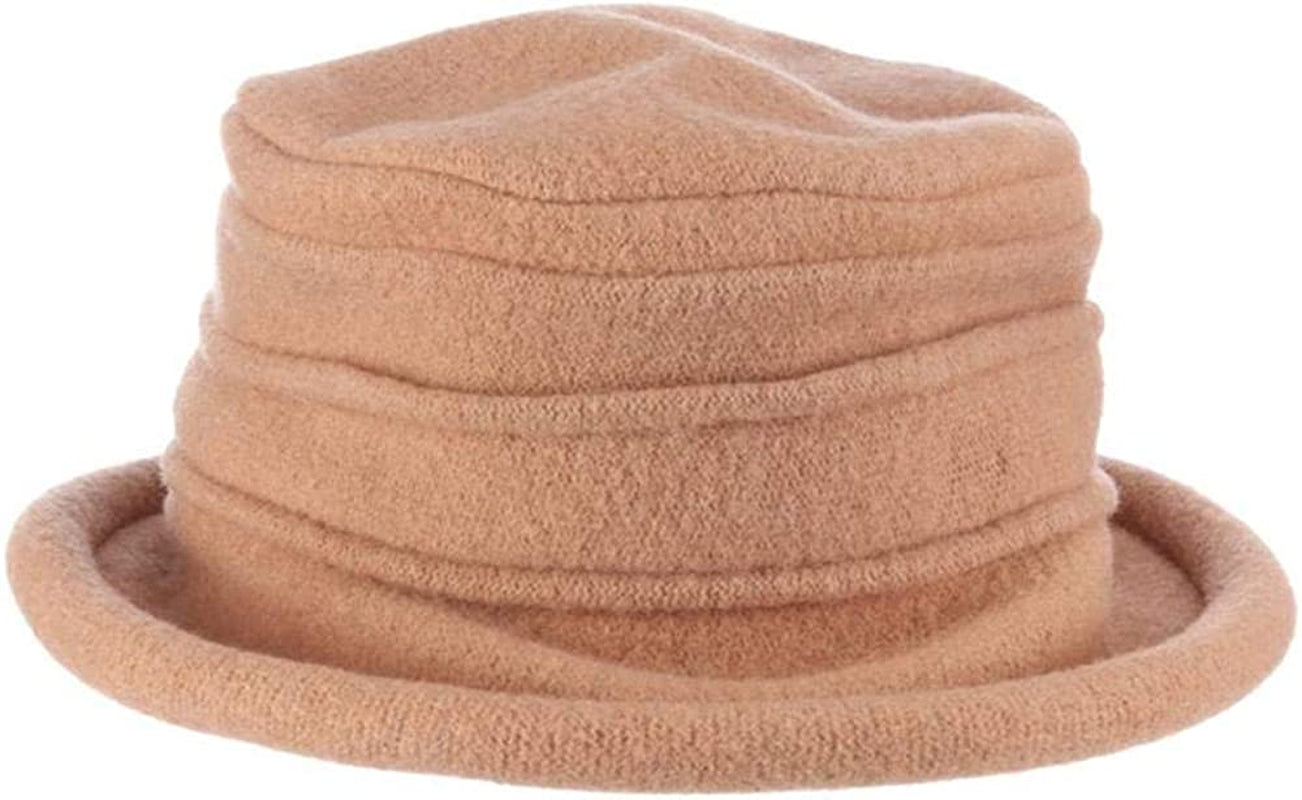 Scala Women'S Packable Boiled Wool Cloche Apparel & Accessories > Clothing Accessories > Headwear Scala Women's Accessories Camel One Size 