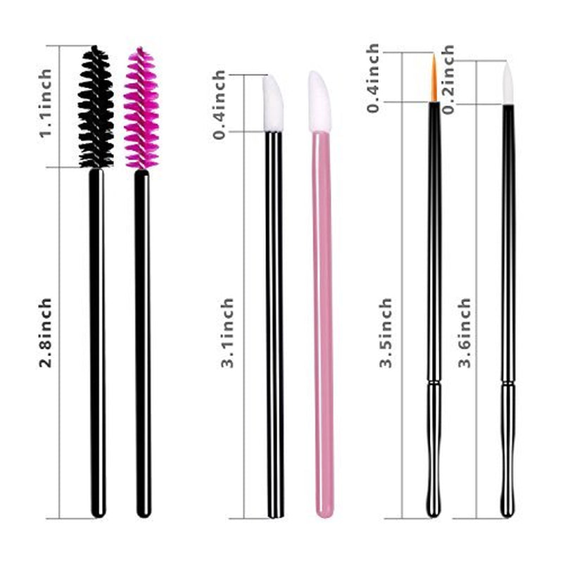 Disposable Mascara Wands Makeup Applicators - Mascara Brushes Lipstick Applicators Eyeliner Brushes Btartbox 300PCS Makeup Applicators Brushes Tools Kit Health & Beauty > Personal Care > Cosmetics > Cosmetic Tools > Makeup Tools BTArtbox   