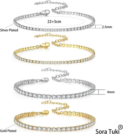 Diamond Ankle Bracelets for Women Gold Cuban Link Anklets Silver Anklets for Women Tennis Ankle Bracelet Silver Rhinestone Anklet Bracelets for Women Crystal Diamond Anklets for Women Apparel & Accessories > Jewelry > Anklets Sora Tuki   