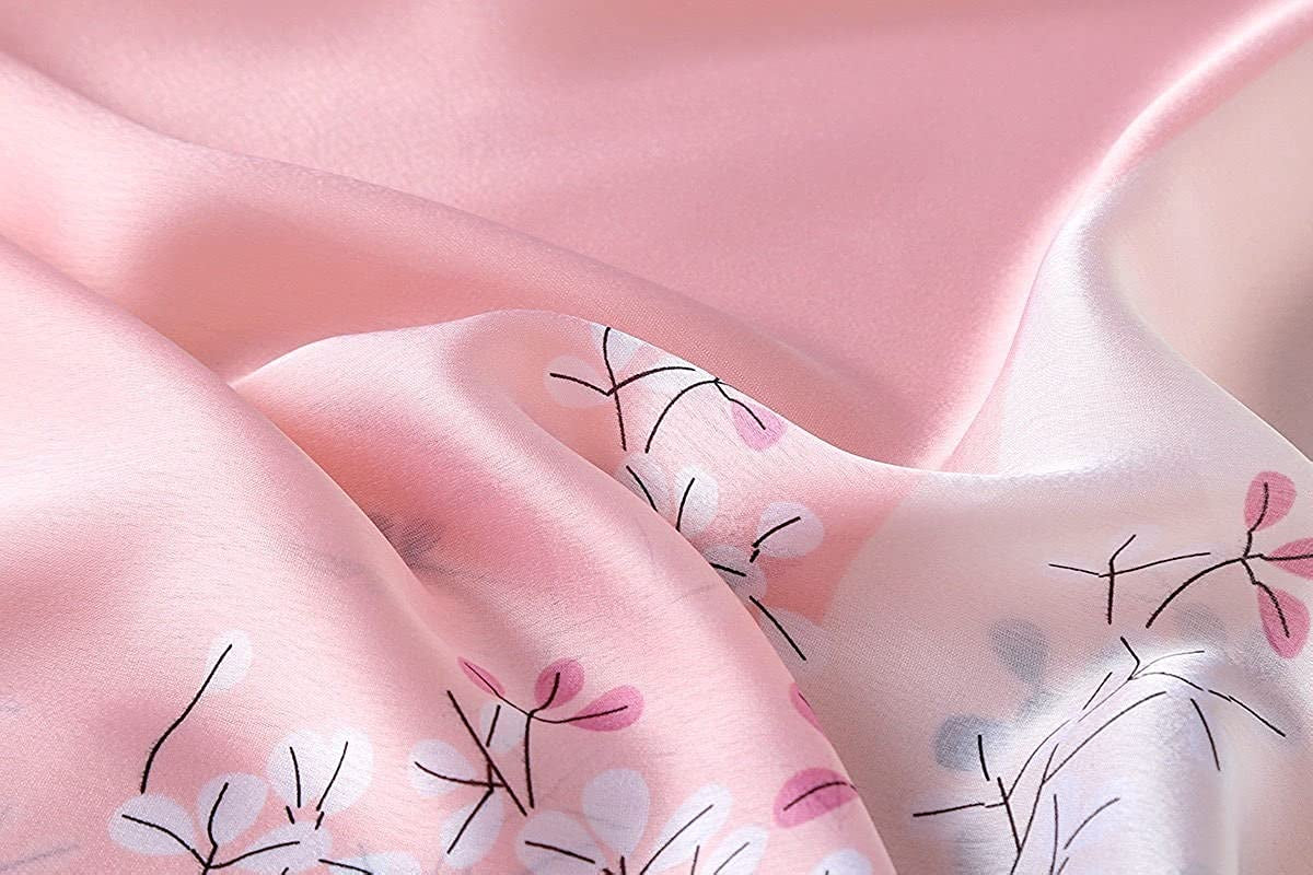 Silk Scarf Women Chiffon Shawl Satin Neckerchief Head Wrap Thin Scarf Beach Hijab Bridal Shawl Binder Scarf Chiffon White Apparel & Accessories > Clothing Accessories > Scarves & Shawls WEIGEER   