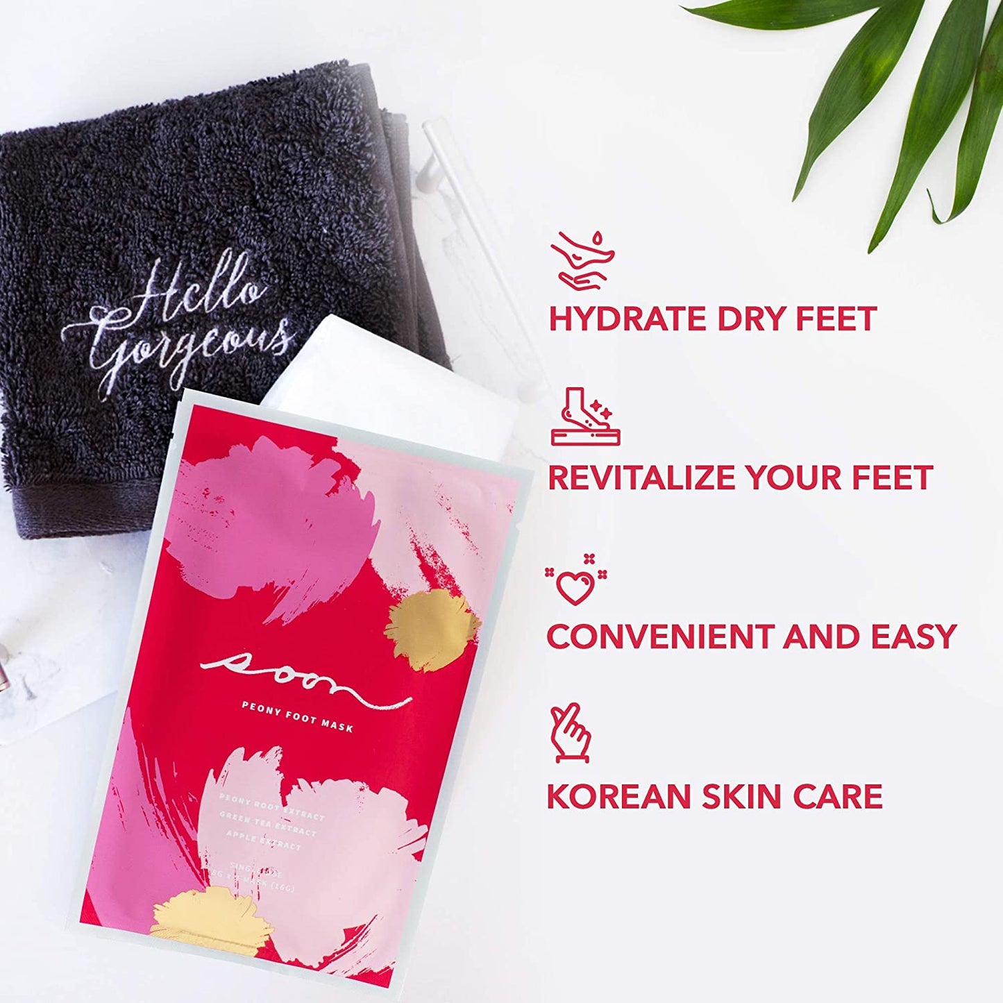 Peony Foot Mask, Feet Masks for Dry Skin, Foot Mask for Dry Cracked Feet, Dry Feet Treatment, Cracked Feet Treatment, Moisturizing Foot Mask - Soon Skincare Health & Beauty > Personal Care > Foot Care KYLIE MAX   