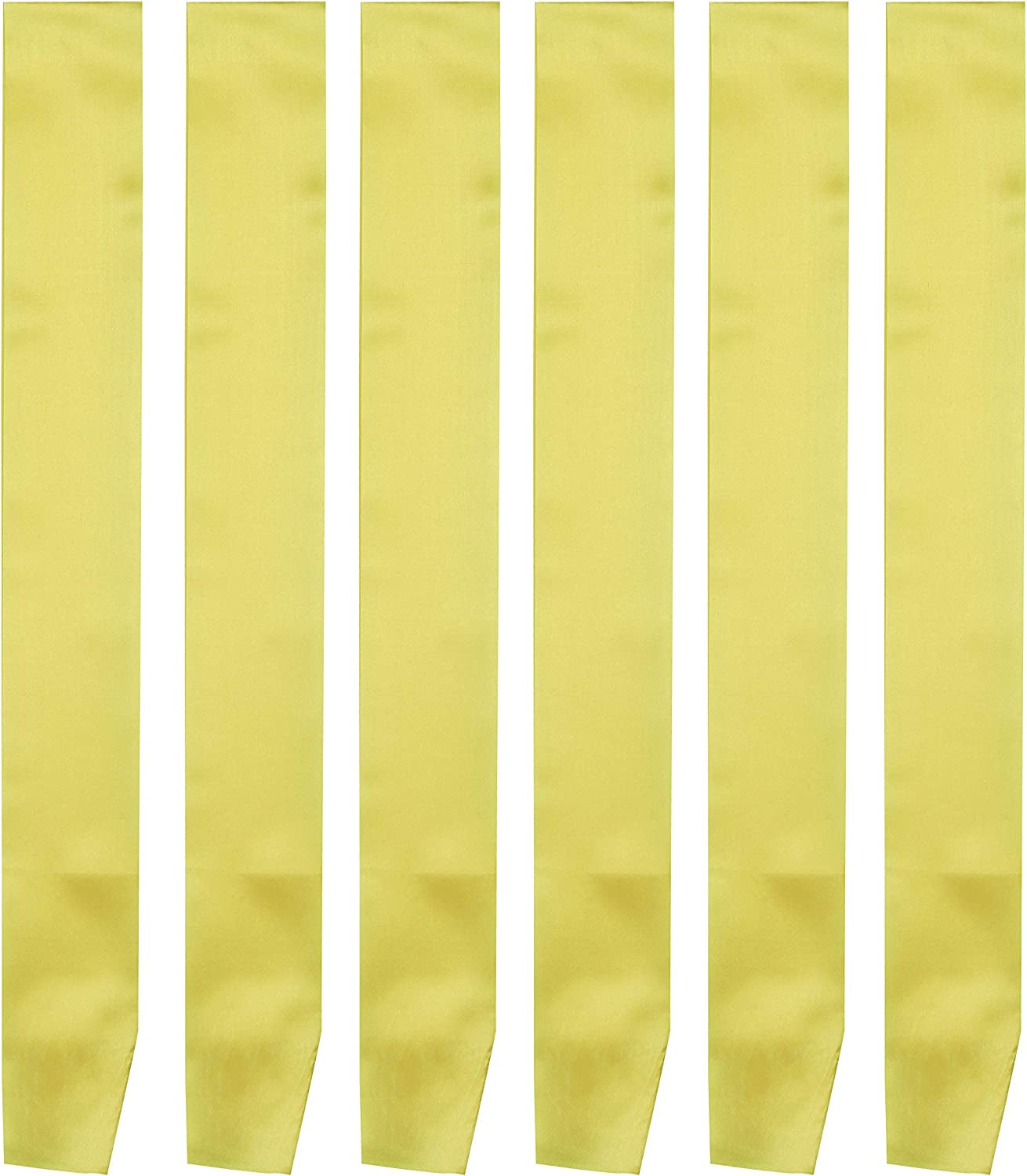 I-MART Blank Satin Sash, Princess, Beauty Queen, Homecoming, Winner, Mayor, Make Your Own Pins, Party Plain Pageant Sashes (Pack of 6 - Black) Apparel & Accessories > Clothing Accessories > Sashes I-MART Pack of 6 - Yellow  