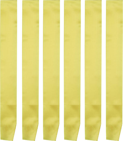I-MART Blank Satin Sash, Princess, Beauty Queen, Homecoming, Winner, Mayor, Make Your Own Pins, Party Plain Pageant Sashes (Pack of 6 - Black) Apparel & Accessories > Clothing Accessories > Sashes I-MART Pack of 6 - Yellow  