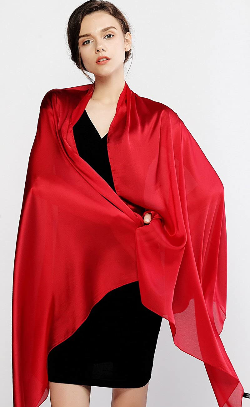 RIIQIICHY Pashmina Shawls Wraps for Women Evening Dresses like Chiffon Silk Scarf for Weddings Apparel & Accessories > Clothing Accessories > Scarves & Shawls RIIQIICHY   