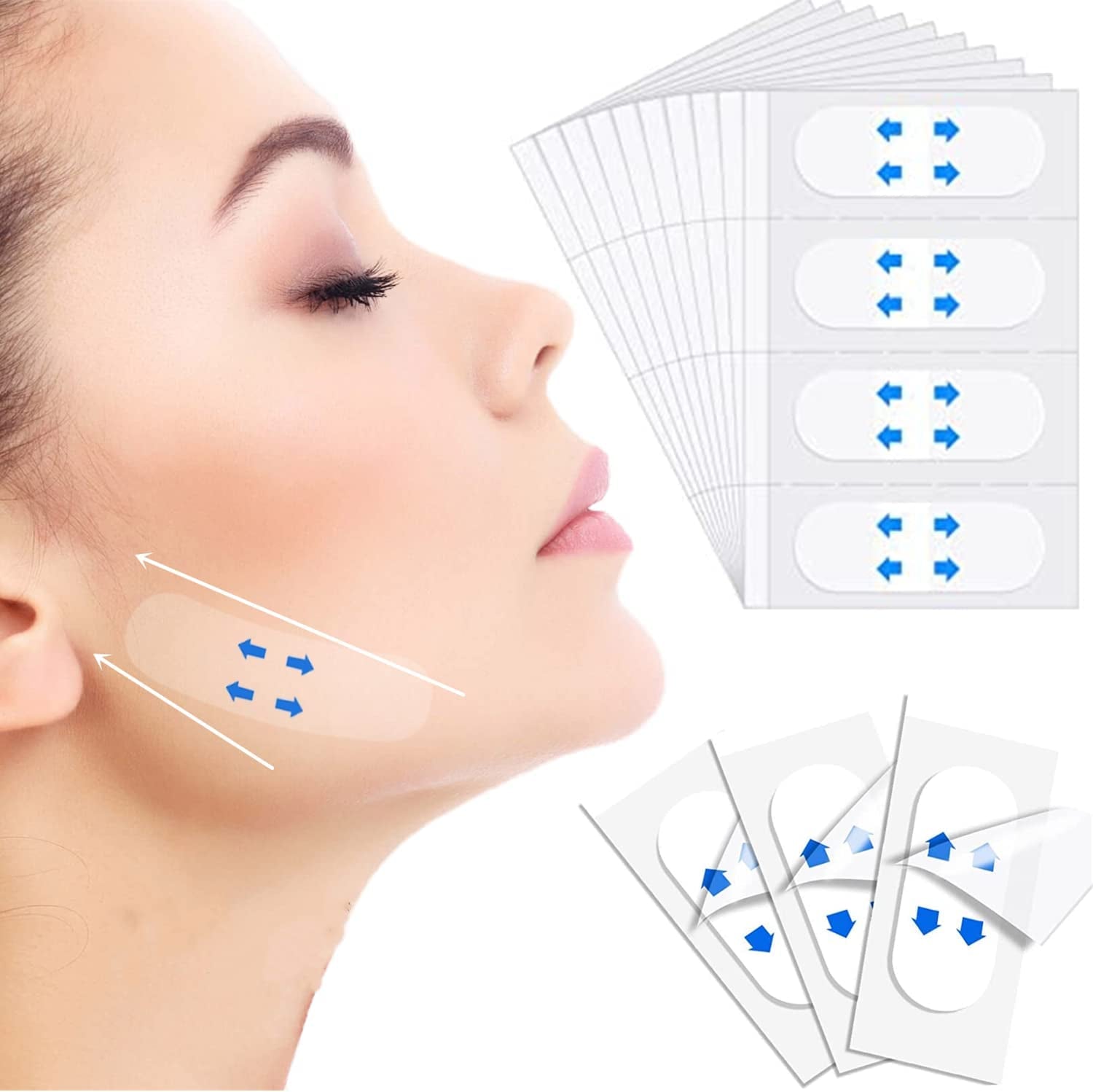 OETNAISAN Face Lift Tape Invisible, Instant Face Lifting Tape Ultra-Thin Waterproof & High Elasticity, Invisible Makeup Face Lift Tools for Hide Facial Wrinkles and Lifting Saggy Skin, 40 Pcs Health & Beauty > Personal Care > Cosmetics > Cosmetic Tools > Skin Care Tools OETNAISAN   