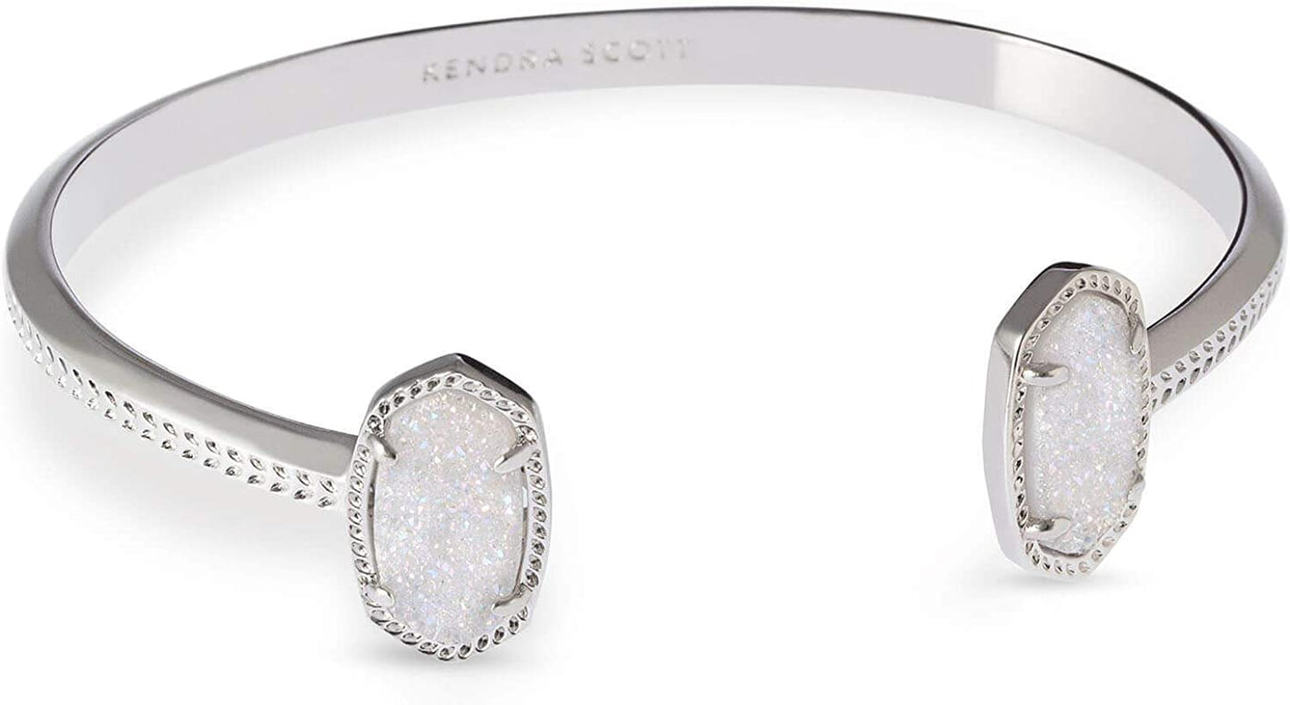 Kendra Scott Elton Cuff Bracelet for Women, Fashion Jewelry Apparel & Accessories > Jewelry > Bracelets Kendra Scott RHODIUM - IRIDESCENT DRUSY  