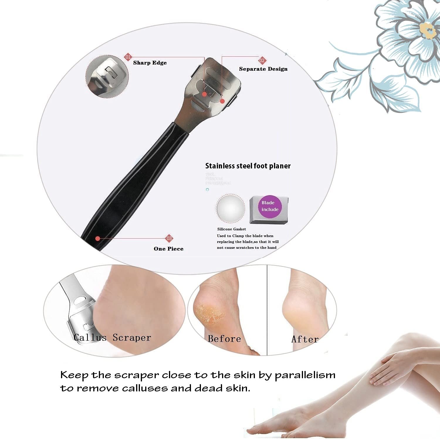 Professional Pedicure Tools Set, 26 in 1 Stainless Steel Foot Care Kit Foot Rasp Dead Skin Remover Pedicure Kit,Foot File Kit Foot Callus Remover, for Men Women Travel Health & Beauty > Personal Care > Foot Care ORBET   