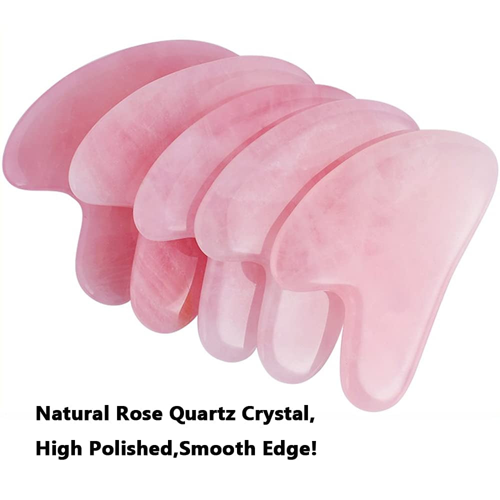 Rose Quartz Gua Sha Facial Tools,Natural Jade Gua Sha Massage Tool,Guasha Tool for Face,Eyes,Neck & Body,Genuine Gua Sha Stone Facial Massager,Skin Care Tools,Lymphatic Drainage,Reduce Wrinkles Health & Beauty > Personal Care > Cosmetics > Cosmetic Tools > Skin Care Tools Eikeefyer   