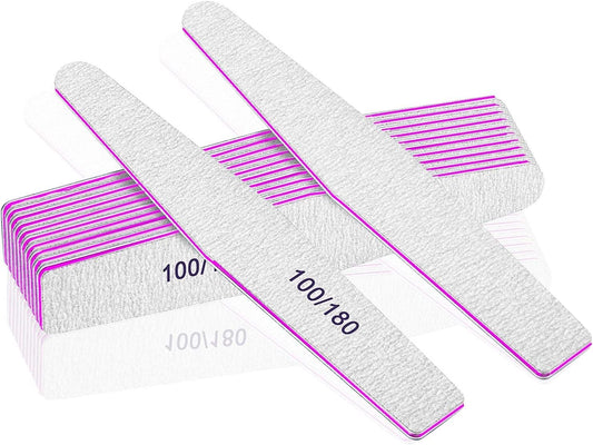 Professional Nail Files, Emery Board Nail File for Natural Nails 100/180/240 Grit Nail Files for Acrylic Nails 12Pcs Fine Grit Nail File Manicure Tools Coarse Fingernail Files (100/180 Grit) Health & Beauty > Personal Care > Cosmetics > Cosmetic Tools > Nail Tools BLESWIN 100/180 Grit  