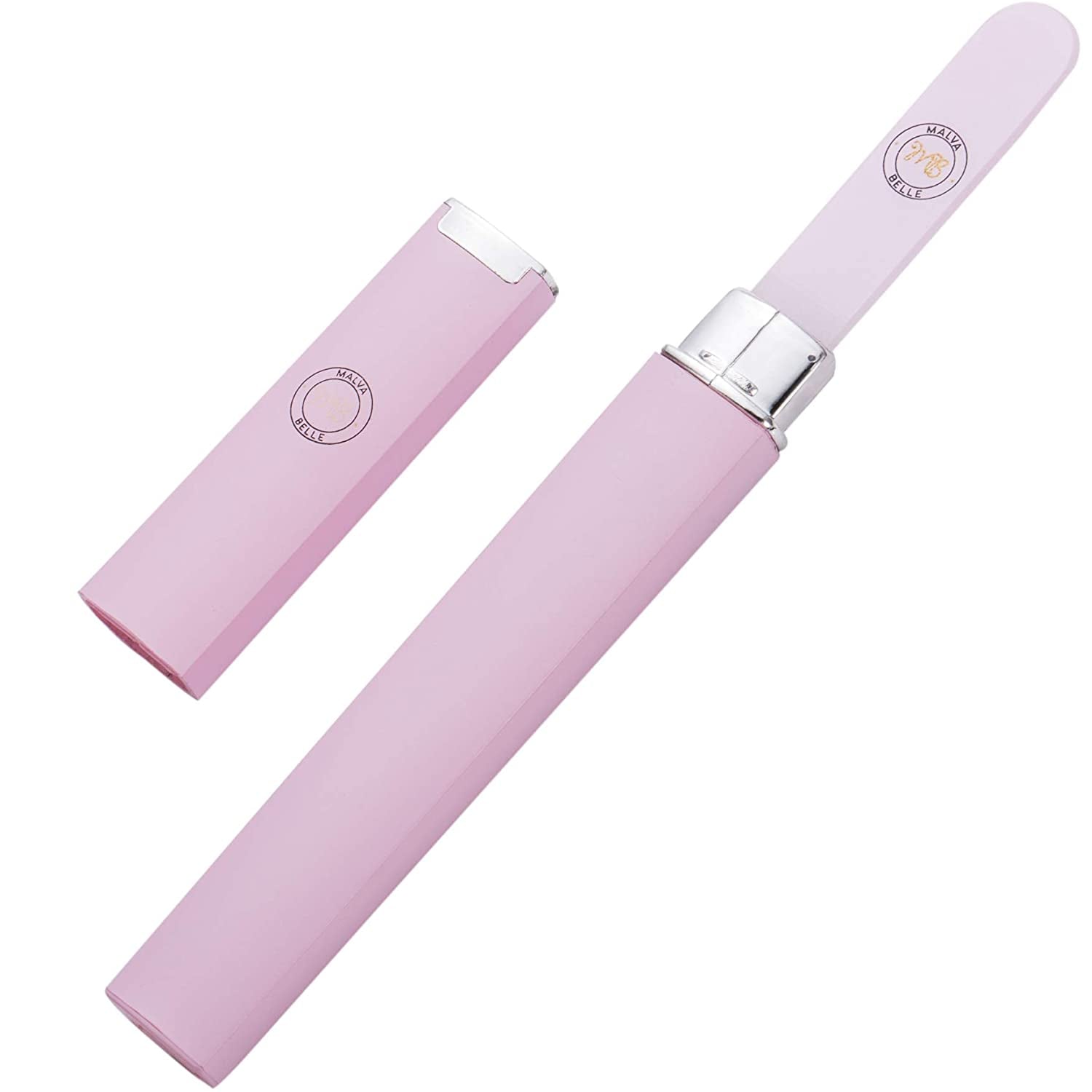 Best Crystal Glass Nail File – Perfect for Women & Girls - Long Lasting Double Sided Tempered Glass – Professional Salon Manicure/Pedicure Filing Tool for Natural Nails - with Case - Pastel Lilac 2Mm Health & Beauty > Personal Care > Cosmetics > Cosmetic Tools > Nail Tools Malva Belle Lilac 2mm  