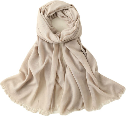 Jeelow Cotton Feel Scarf Shawl Wrap Soft Lightweight Scarves and Wraps for Men Women Apparel & Accessories > Clothing Accessories > Scarves & Shawls Jeelow Coffee  