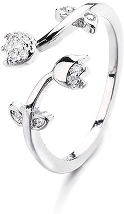 925 Silver Ring Oval Cut Fire Opal Diamond Jewelry Style #1 / One size