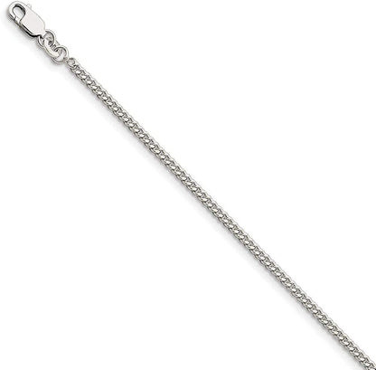 925 Sterling Silver 2Mm Link Curb Chain Anklet Ankle Beach Bracelet Beveled Fine Jewelry for Women Gifts for Her Apparel & Accessories > Jewelry > Anklets IceCarats   