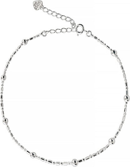 925 Sterling Silver Anklets 8.25Inches for Women and Teen Girls Apparel & Accessories > Jewelry > Anklets Generic   