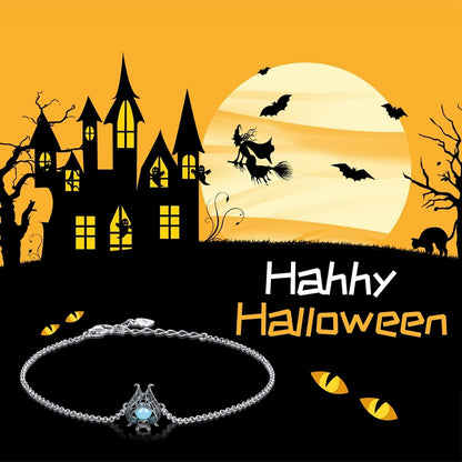 925 Sterling Silver Bat Necklace Earrings Bracelet Cute Animal Glowing in the Dark Halloween Jewelry Gift for Women Girl Apparel & Accessories > Jewelry > Bracelets APOTIE   