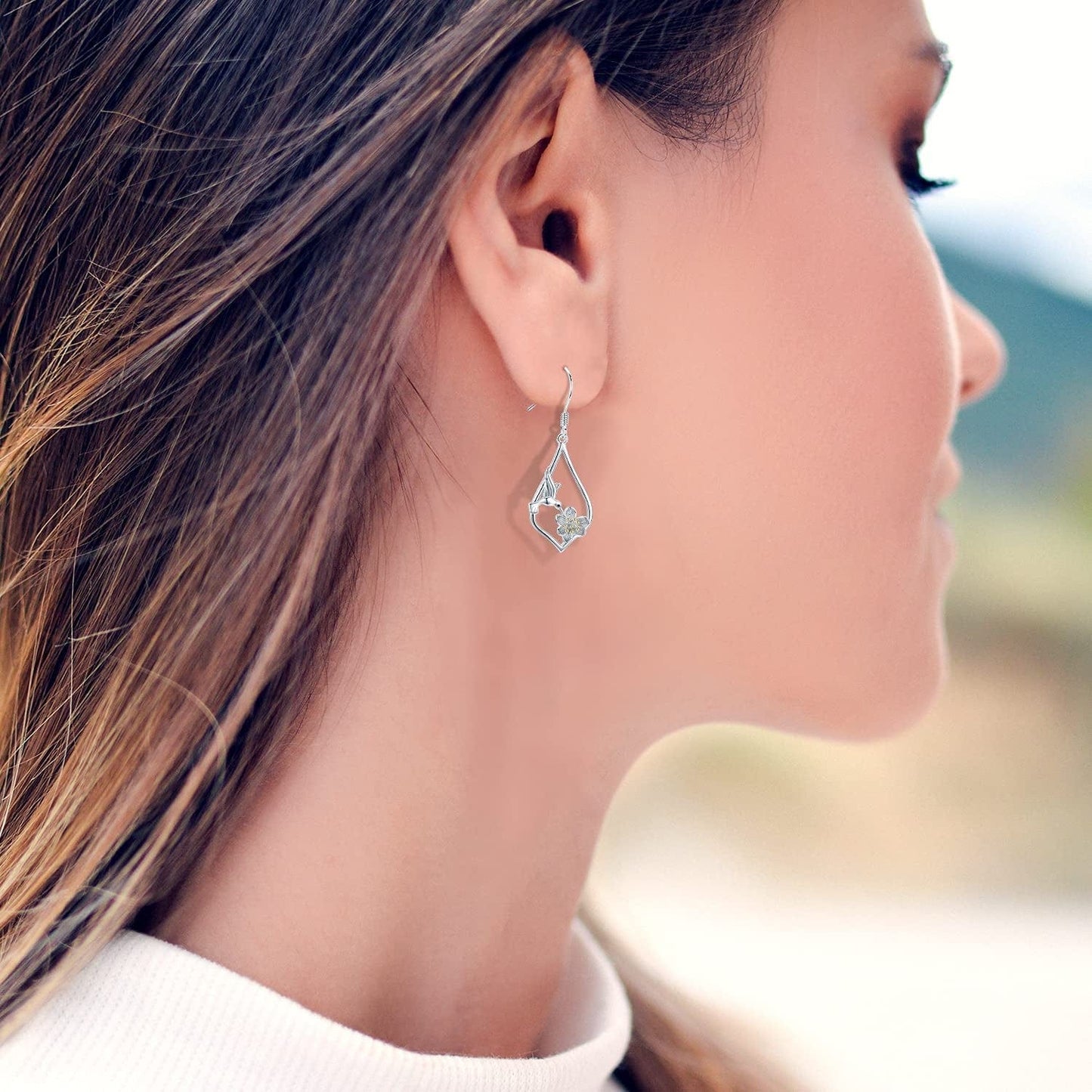 925 Sterling Silver Bee/Hummingbird/Cardinal/Giraffe Drop Dangle Earrings Jewelry Gifts for Women Friends