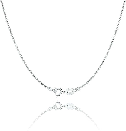 925 Sterling Silver Chain Necklace Chain for Women Girls 1.1Mm Cable Chain Necklace Upgraded Spring-Ring Clasp - Thin & Sturdy - Italian Quality 16/18/20/22/24 Inch 1.1mm / 24 Inches