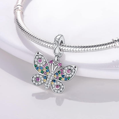 925 Sterling Silver Charms for Bracelets and Necklaces Airplane Passport Dangle Pendants Beads Butterfly Dragonfly Charms Jewelry Gift for Women Girls