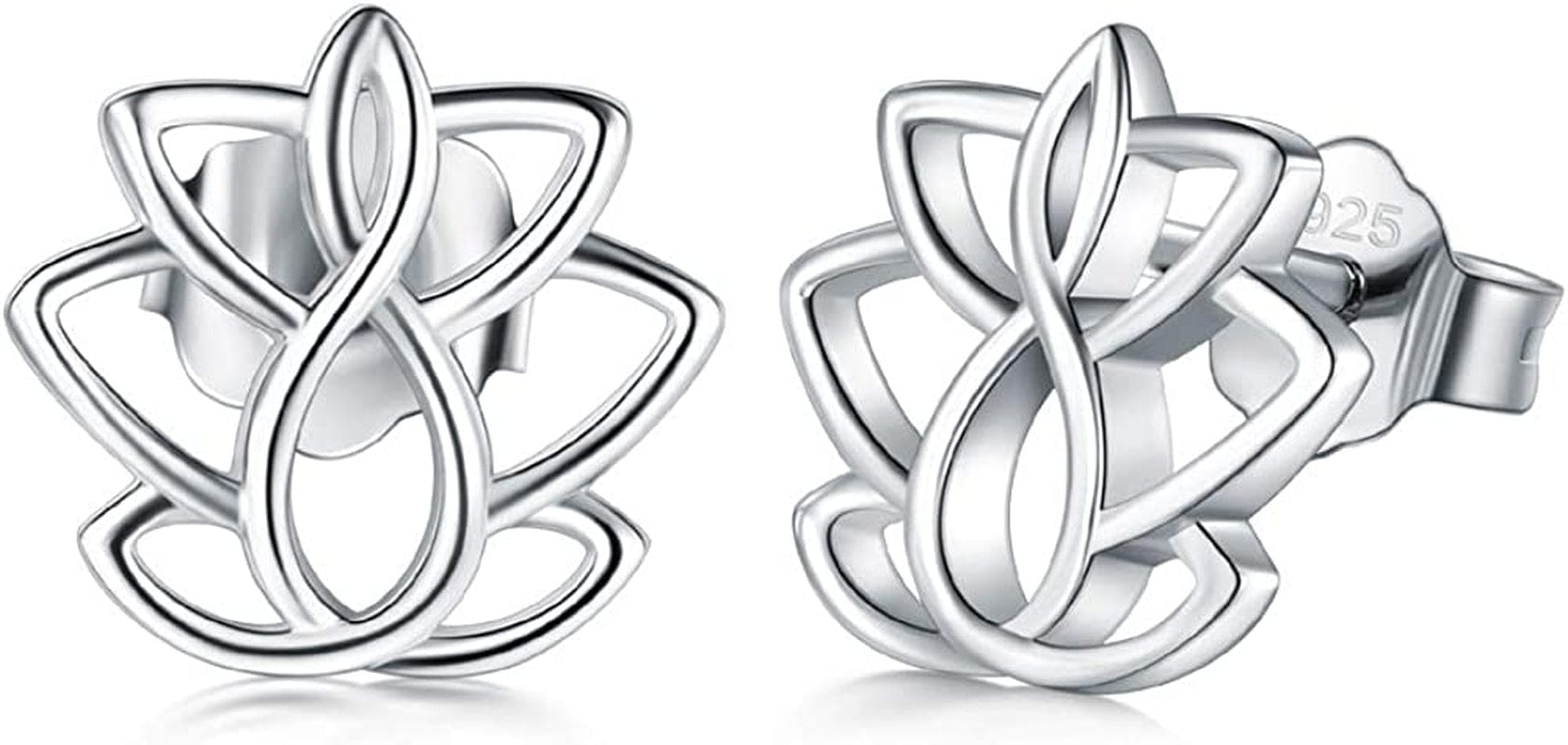 925 Sterling Silver Earrings, Boruo Lotus Flower Yoga Earrings Apparel & Accessories > Jewelry > Earrings BORUO Lotus Flower 4  