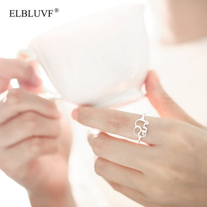925 Sterling Silver Elephant Animal Lucky Ring Jewelry Bridesmaid Gift Favor
