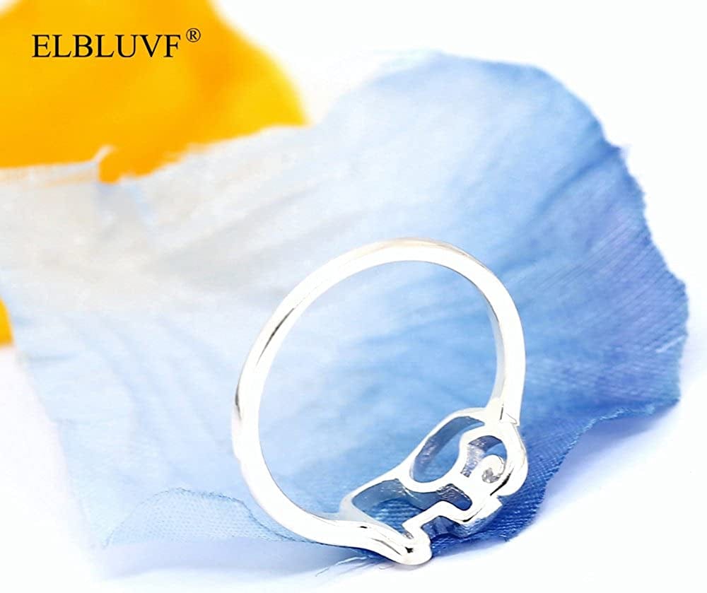 925 Sterling Silver Elephant Animal Lucky Ring Jewelry Bridesmaid Gift Favor