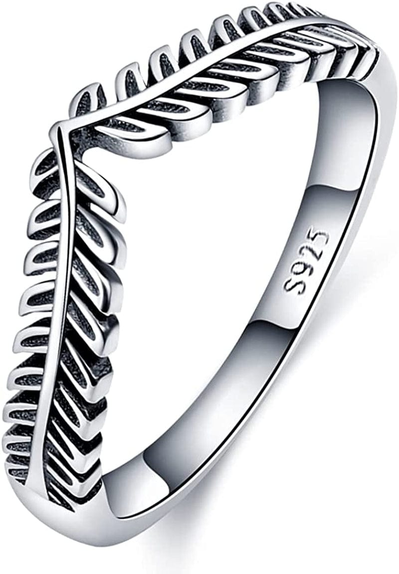 925 Sterling Silver Ring, Thumb Stackable High Polish Comfort Fit Band Ring,For Man Women Teen Wishing bone ring / 7