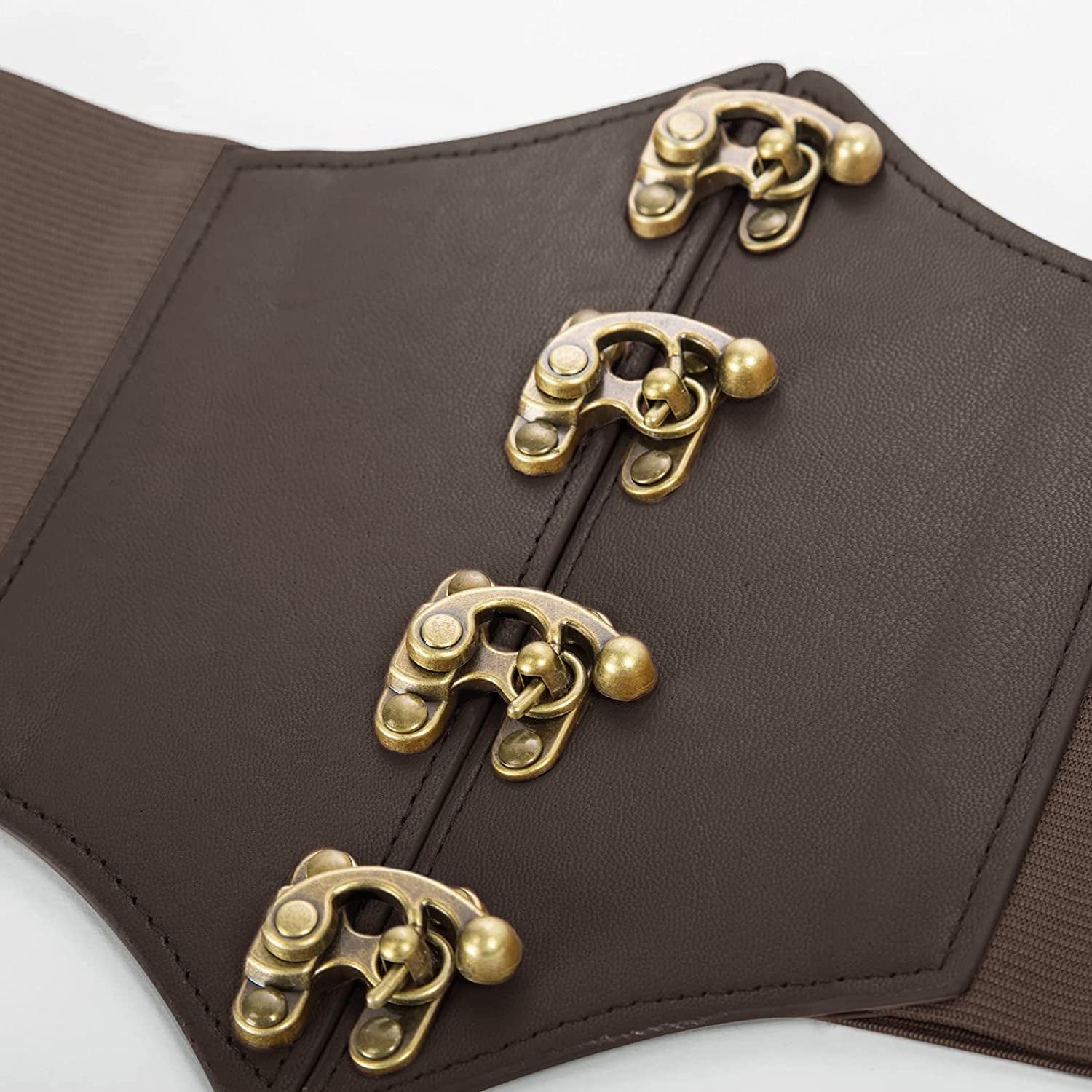 SCARLET DARKNESS Womens Steampunk Pirate Costumes Corset Belts Retro Buckle Wide Waist Cincher Apparel & Accessories > Clothing Accessories > Belts Scarlet Darkness   