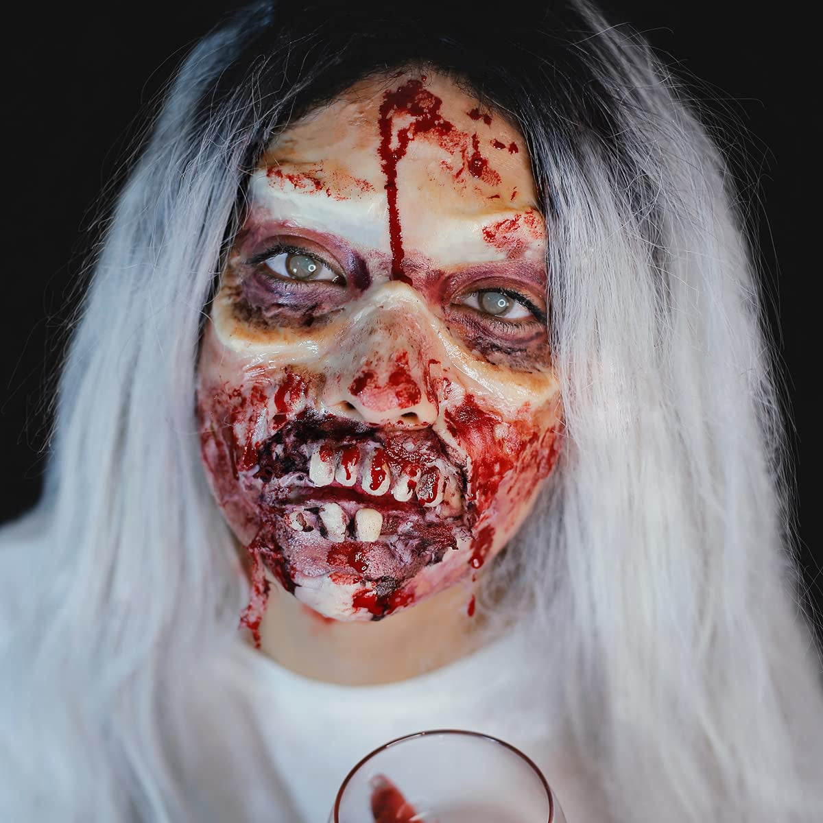 CHASPA Halloween Liquid Latex Special Effects SFX Makeup Kit - Scar Wax + 2 Btl Liquid Latex + 2 Btl Fake Blood + Spatula Tool + 2Pcs Stipple Sponge + 4Pcs Makeup Sponges + Cotton Swabs Health & Beauty > Personal Care > Cosmetics > Cosmetic Tools > Makeup Tools CHASPA   