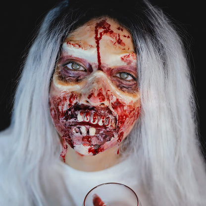CHASPA Halloween Liquid Latex Special Effects SFX Makeup Kit - Scar Wax + 2 Btl Liquid Latex + 2 Btl Fake Blood + Spatula Tool + 2Pcs Stipple Sponge + 4Pcs Makeup Sponges + Cotton Swabs Health & Beauty > Personal Care > Cosmetics > Cosmetic Tools > Makeup Tools CHASPA   