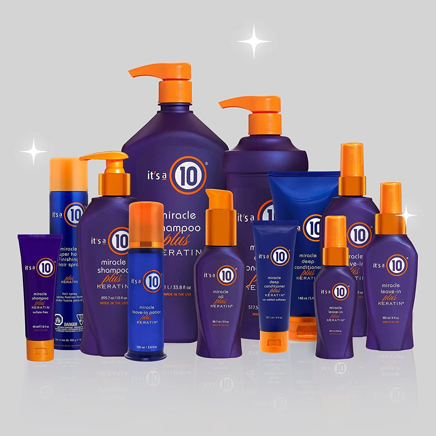 It'S a 10 Haircare Miracle Leave-In plus Keratin Spray, 10 Fl. Oz (Pack of 3) Health & Beauty > Personal Care > Hair Care It's a 10 Haircare   