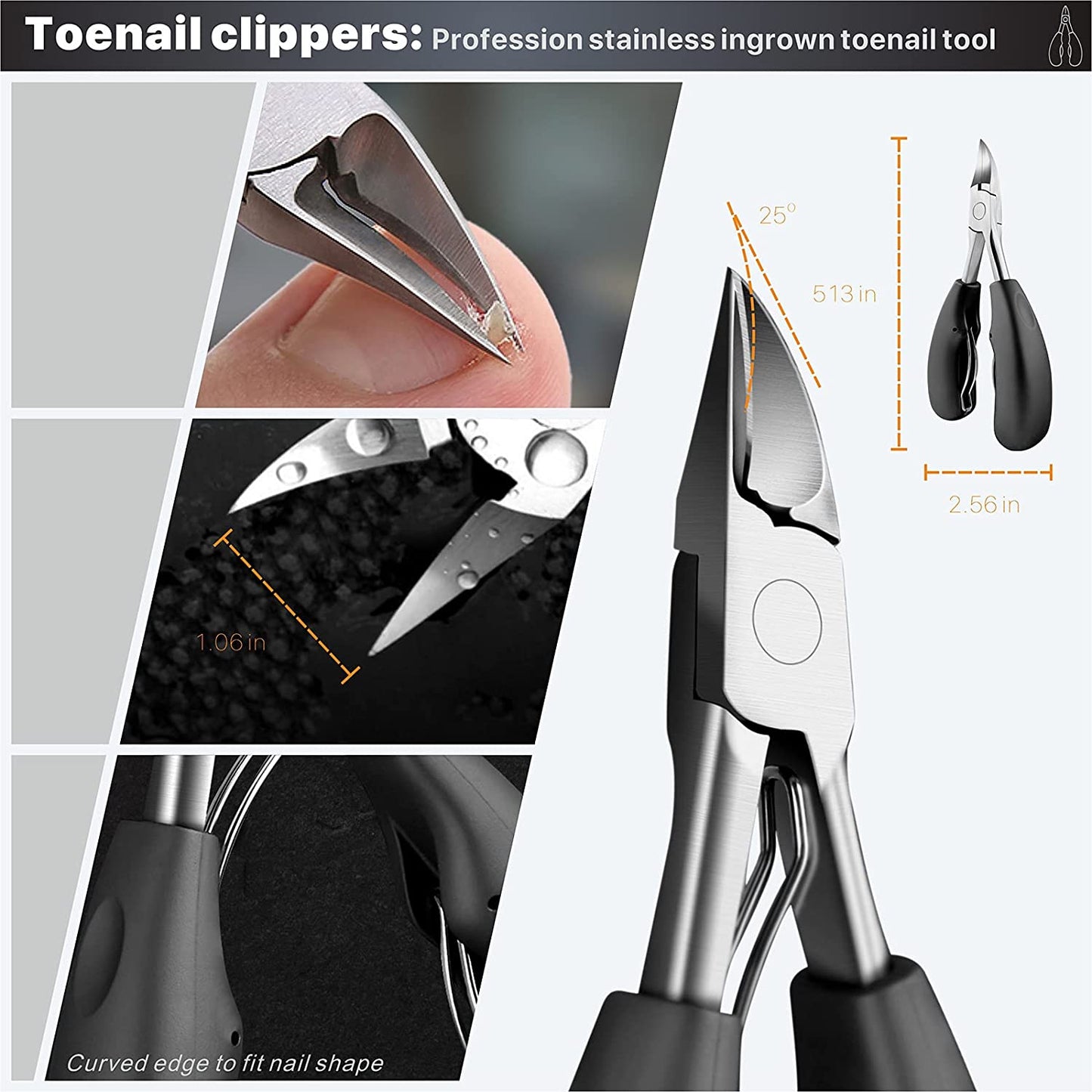 Ingrown Toenail Tool Kit 9 Pcs, Toe Nail Clippers for Adult and Seniors, Large Toenail Clipper for Ingrown Toenail Treatment/Thick Nails Health & Beauty > Personal Care > Cosmetics > Cosmetic Tools > Nail Tools konovo   
