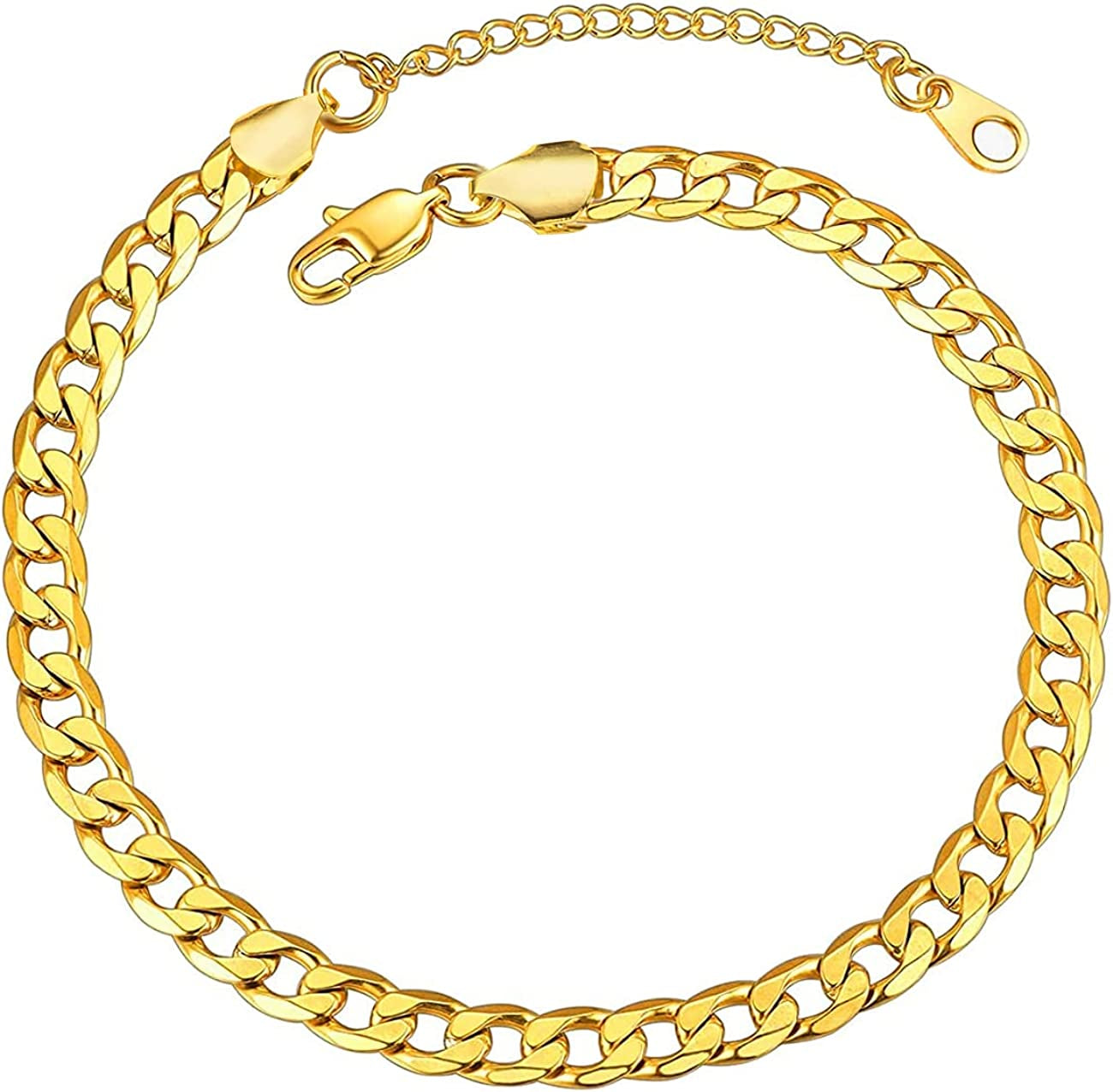 Fesciory Women Anklet Adjustable Beach Ankle Chain Gold Alloy Foot Chain Bracelet Jewelry Gift Apparel & Accessories > Jewelry > Anklets Fesciory H:Cuban Chain  