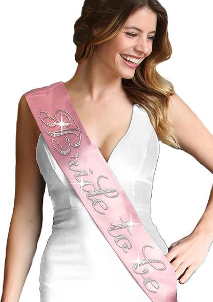Blue Flirty Bride to Be Sash - Premium BRIDAL GRADE SATIN & Real CRYSTAL Rhinestone Bride to Be Satin Sash - Bachelorette Accessory Bride Gift - Classic Royal Blue Sash(Flrty B2B) Apparel & Accessories > Clothing Accessories > Sashes RhinestoneSash A: Blush Pink (Bride To Be) One Size Fits Most 