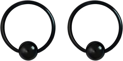 Forbidden Body Jewelry 316L Surgical Steel Captive Bead Piercing Hoop (Pair) 10G 12G 14G 16G 18G 20G, Diameter 6 to 12Mm Black and Rainbow Apparel & Accessories > Jewelry > Rings Forbidden Body Jewelry Black: 18g, 11mm  