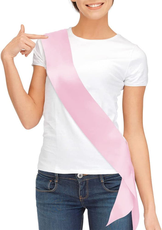 Blank Satin Sash, Plain Sash, Party Decorations, Make Your Own Sash (Pink) Apparel & Accessories > Clothing Accessories > Sashes TREORSI Pink  