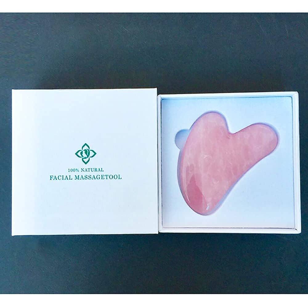 Gua Sha Massage Tool, Guasha Tool for Face, Rose Quartz Natural Crystal Stone Massager for Face, Eyes, Neck, Body Muscle Relaxing and Relieve (Rose Quartz) Health & Beauty > Personal Care > Cosmetics > Cosmetic Tools > Skin Care Tools FlowCat   