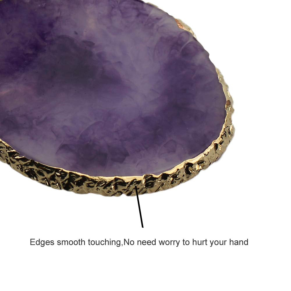 Nail Palette 2 Pack Resin Nail Art Palette Makeup Palette Tray Cosmetic Nail Art Paint Drawing Display Tools(White & Purple) Health & Beauty > Personal Care > Cosmetics > Cosmetic Tools > Nail Tools Enenes   