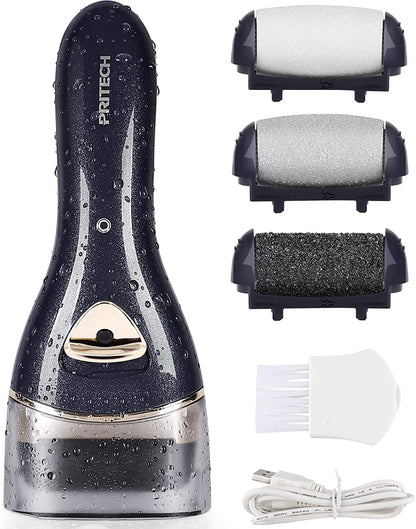 Electric Feet Callus Removers Rechargeable, Portable Electronic Foot File Pedicure Tools, Electric Callus Remover Kit, Professional Pedi Feet Care for Dead, Hard Cracked Dry Skin Ideal Gift Health & Beauty > Personal Care > Foot Care PRITECH 003-black  