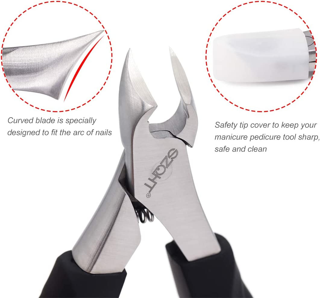 SZQHT Precision Nail Clippers Tool for Thick or Ingrown Toenails Trimmer Surgical Grade Stainless Steel Includes Safety Tip Cover Health & Beauty > Personal Care > Cosmetics > Cosmetic Tools > Nail Tools LY   